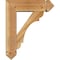 Ekena Millwork Olympic Arts and Crafts Rough Sawn Bracket w/ Offset Brace, Western Red Cedar, 6"W x 18"D x 22"H BKT0604X18X22OLY03RWR - alternate 2